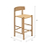 Longworth Bar Stool With Back Natural