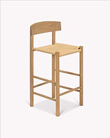 Longworth Bar Stool With Back Natural