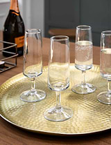 Fonthill Champagne Flute Set of 4 Glass