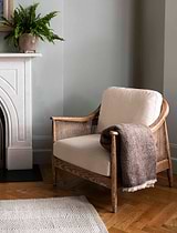 Leigh Diamond Throw Coffee Bean Wool