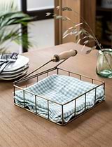 Brompton Napkin Tray Antique Brass Finish