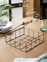 Brompton Napkin Tray Antique Brass Finish