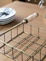 Brompton Napkin Tray Antique Brass Finish