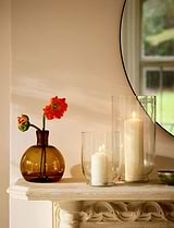 Ashton Hurricane Vase Large Glass