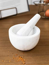 Brompton Pestle and Mortar White