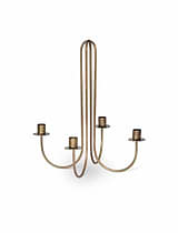 Brompton Dinner Candle Holder Antique Brass Finish