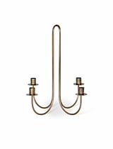 Brompton Dinner Candle Holder Antique Brass Finish
