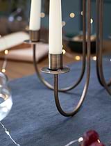 Brompton Dinner Candle Holder Antique Brass Finish