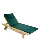 Sun Lounger Cushion Green