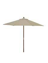 Solid Wood Parasol 2.5m Natural