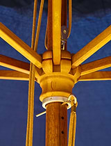 Parasol Solid Wood 3m Blue