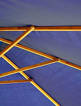 Parasol Solid Wood 3m Blue