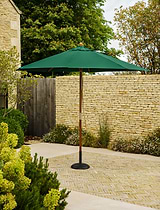 Parasol Solid Wood 3m Green