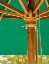 Parasol Solid Wood 3m Green