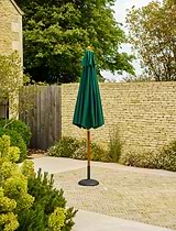 Parasol Solid Wood 3m Green