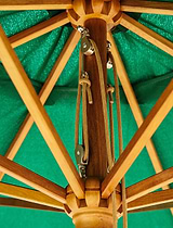 Parasol Solid Wood 3m Green