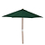 Parasol Solid Wood 2.5m Green