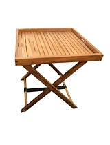 Hidcote Teak Butlers Tray 55cm x 40cm & Folding Stand