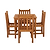 Marbrook Teak Table 80cm x 80cm & 4 Grisdale Side Chairs