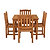 Marbrook Teak Table 90cm x 90cm & 4 Grisdale Side Chairs