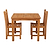 Marbrook Teak Table with 2 Malvern Side Chairs 90cm x 90cm