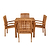 Marbrook Teak Table with 4 Henley Stacking Chairs
