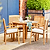 Churn Teak Round Table 100cm & 4 Henley Stacking Armchairs
