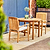 Churn Teak Round Table 100cm & 2 Henley Stacking Armchairs