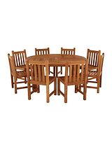 Churn Teak Table 150cm & 8 Grisdale Chairs