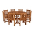 Churn Teak Table 150cm & 8 Grisdale Chairs