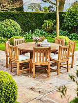 Churn Teak Table 150cm & 8 Grisdale Chairs