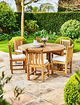 Churn Teak Table 150cm & 8 Grisdale Chairs