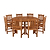Churn Teak Round Table 160cm & 8 Malvern Side Chairs