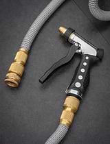 Hose Pipe with Adjustable Spray Gun 15M Grey
