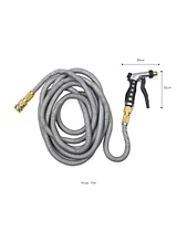 Hose Pipe with Adjustable Spray Gun 15M Grey