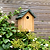 Littleworth Bird House Olive Green Pine Wood