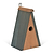 Littleworth Pitched Roof Bird House Olive Green Pine Wood