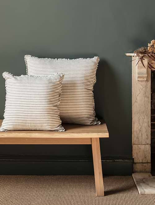 Boxwell Stripe Cushion 45x45 Ink