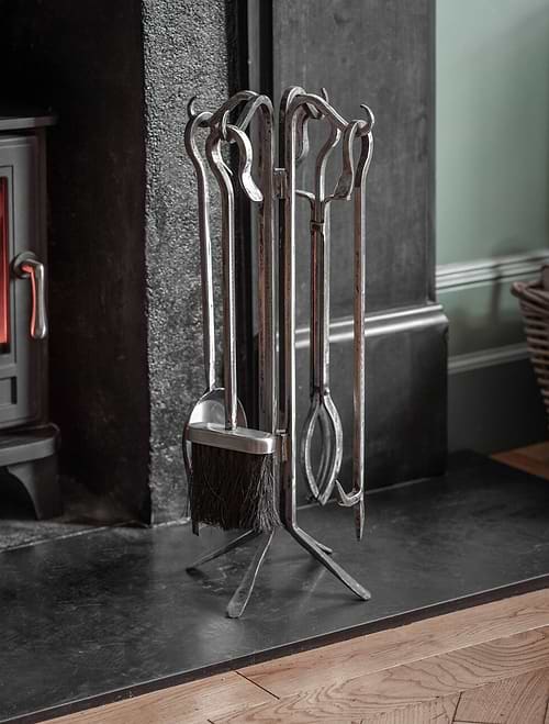 Batsford Fireside Tool Set Antique Pewter