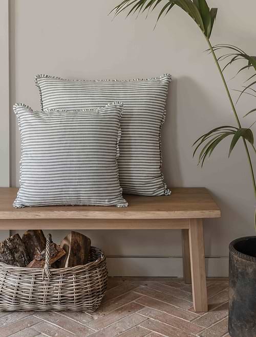 Boxwell Stripe Cushion 60x60 Ink