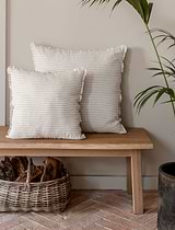Boxwell Stripe Cushion 60x60cm Natural