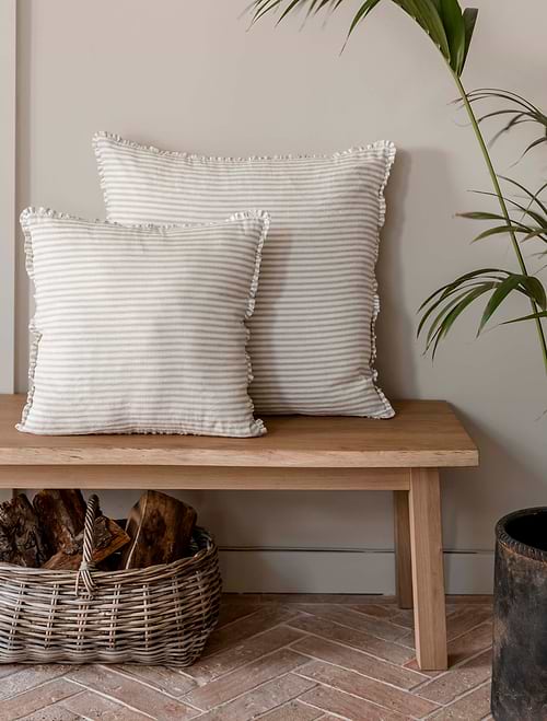 Boxwell Stripe Cushion 60x60cm Natural