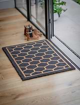 Hexagon Doormat Large Charcoal