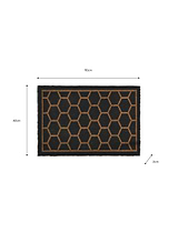 Hexagon Doormat Large Charcoal