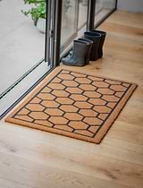 Hexagon Doormat Large Natural