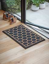 Hexagon Doormat Small Charcoal