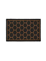 Hexagon Doormat Small Charcoal