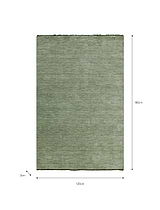 Falfield Rug 120x180cm Moss Green Wool