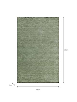 Falfield Rug 160x230cm Moss Green Wool