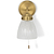 Fovant Bathroom Glass Wall Light Brass